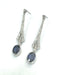 Boucles d'oreilles Boucles d'oreilles en or blanc avec saphirs et diamants 58 Facettes