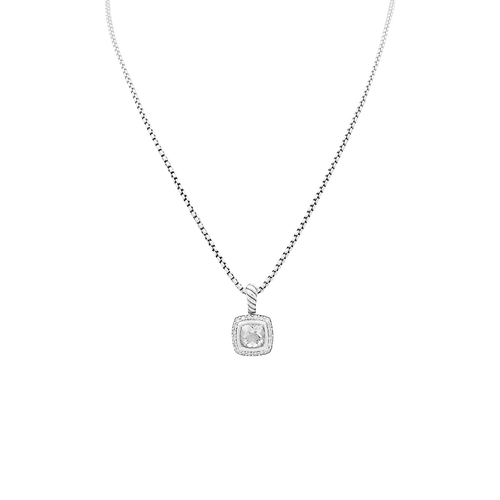 Collier Collier David Yurman, "Petite Albion", argent, topaze blanche, diamants. 58 Facettes 34592