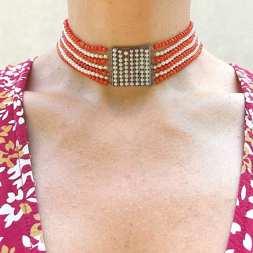 Collier Collier de chien « Talisman » en or blanc 18k. 58 Facettes 172