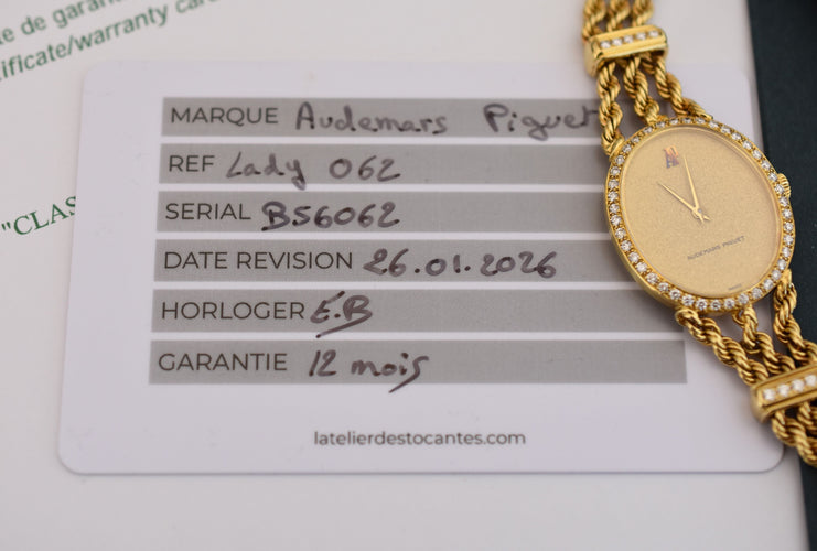 Montre Audemars Piguet - Montre joaillerie femme or jaune & diamants, 1981 58 Facettes AP-100