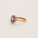 Bague 56 Marguerite or rose tanzanite diamants 58 Facettes