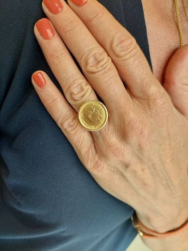 Bague BAGUE PIÈCE 10 FRANCS NAPOLEON III 58 Facettes 088951