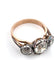 Bague 55 Bague en or rose et argent avec diamants old mine 1,85ct et 1,10ct 58 Facettes