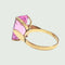 Bague BAGUE AU DESIGN RÉTRO DES ANNÉES 1940-45 EN OR 18 KT AVEC SPINELLE ROSE 58 Facettes Q996A