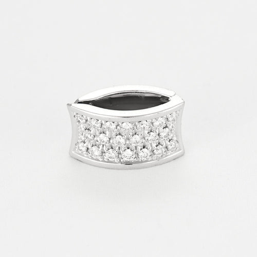 Boucles d'oreilles Boucles d'oreilles en or blanc et diamants 58 Facettes RAM3127