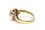 Bague 53 Bague contemporaine en or jaune 18 carats sertie de diamants 58 Facettes 21953