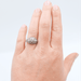 Ring Art Deco ring in platinum and diamonds 58 Facettes