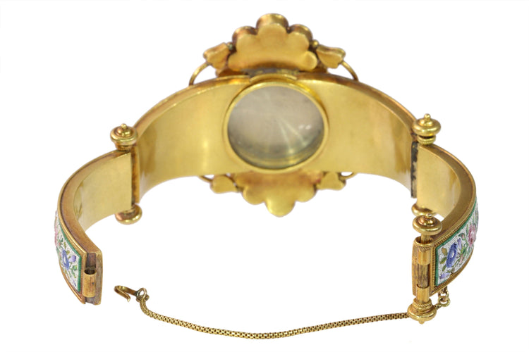 Boucles d'oreilles Rare parure en micromosaïque du XIXe siècle de Menichini Giacomo – Un chef-d'œuvre du Grand Tour 58 Facettes 25043-0119