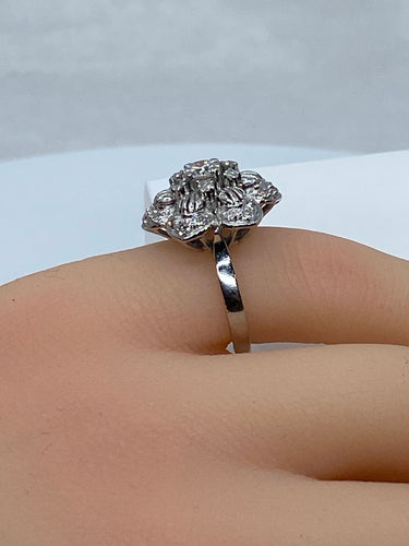 Bague 48 Bague Fleur Diamants 58 Facettes AB69