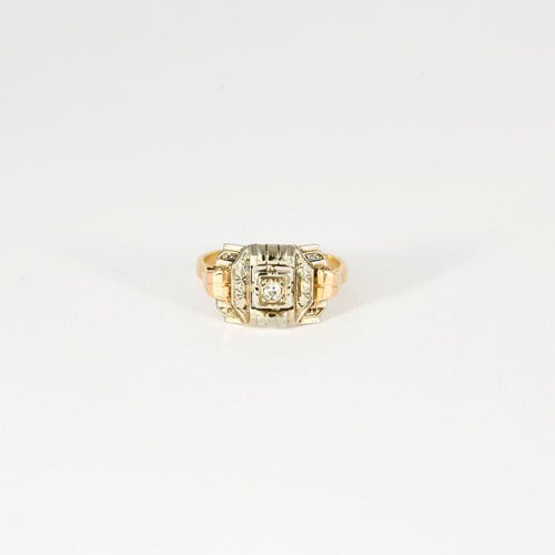 Bague 46.5 Bague Tank Diamant 2 Ors 58 Facettes