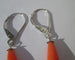 Boucles d’oreilles dormeuses pendantes or blanc corail 58 Facettes