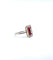 Bague 55 Bague Art Deco en platine avec diamants et rubis calibrés 58 Facettes BO/250341