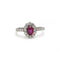 Bague 52 Bague marguerite platine diamants et rubis 58 Facettes 1305