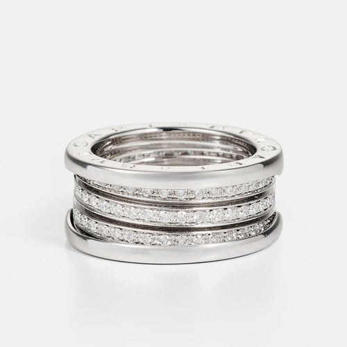 Bague 54 BULGARI - Bague B.Zero1 en or blanc et diamants 58 Facettes
