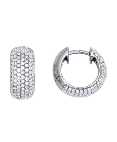 Boucles d'oreilles Clips d'oreilles Or blanc 18K Diamants blancs 58 Facettes XMFR8957