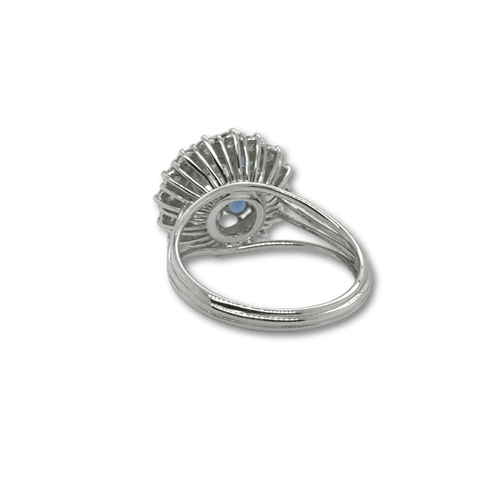 Bague 66 Bague Marguerite Or blanc - Saphirs et Diamants 58 Facettes 1.0000422/4