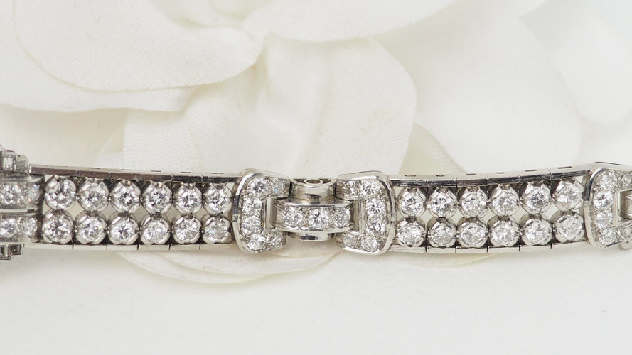 Montre 16cm Montre Ery en or platine et diamants 58 Facettes 32306