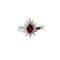 Bague 58 Bague or blanc rubis poire 58 Facettes 250019