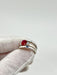 Bague 58 Bague or blanc rubis 1,40 ct et diamants 58 Facettes