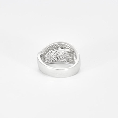 Bague 52 Bague or blanc, pavé de diamants 58 Facettes 1-0000130/3