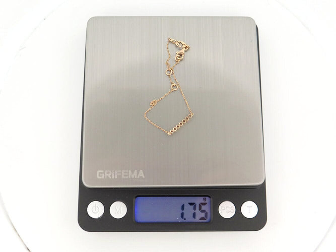 Bracelet bracelet VANESSA TUGENDHAFT 7 diamants 0.1ct prince3 17cm or rose 18k 58 Facettes 272155