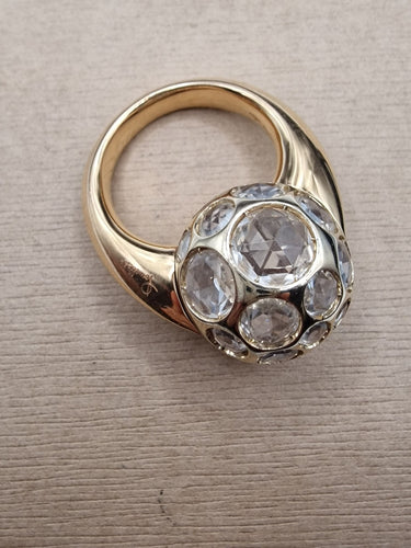 Bague 52.5 Pomellato - Bague Harem Collection en or jaune 18k et crystal rock 58 Facettes