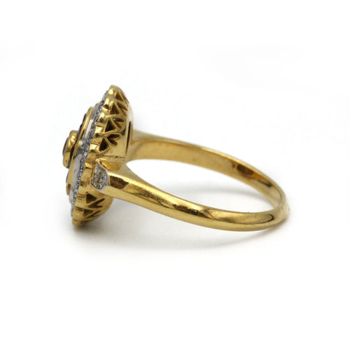 Bague 54 Bague Art Déco - Or jaune, Rubis & Diamants 58 Facettes 250242R