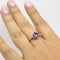 Bague 54.5 Bague Vintage en or blanc et Iolite 58 Facettes