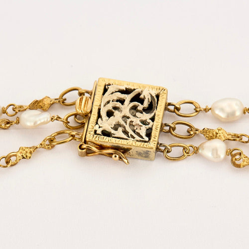 Collier Collier Rococo or jaune et or blanc 58 Facettes LP1163/6