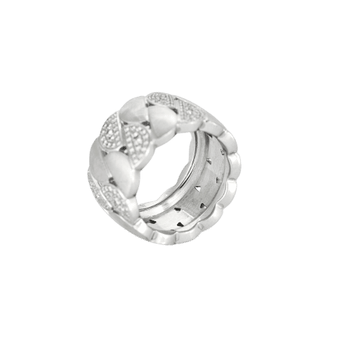 Bague 59 Cartier La Dona - Bague XL en or blanc sertie de diamants 58 Facettes LP1091