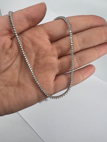 Collier Collier Tennis en or blanc et diamants 58 Facettes N-3071