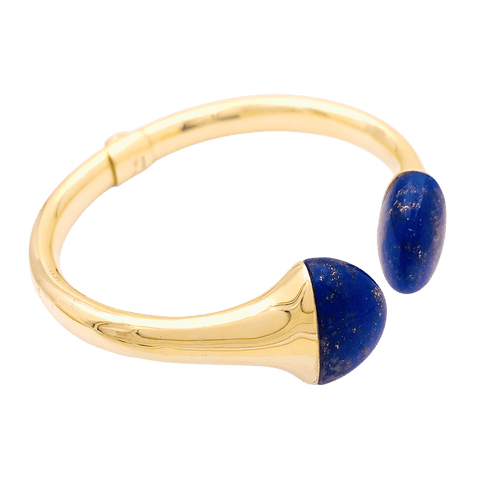 Bracelet Bracelet jonc, or jaune et lapis-lazuli. 58 Facettes 34603