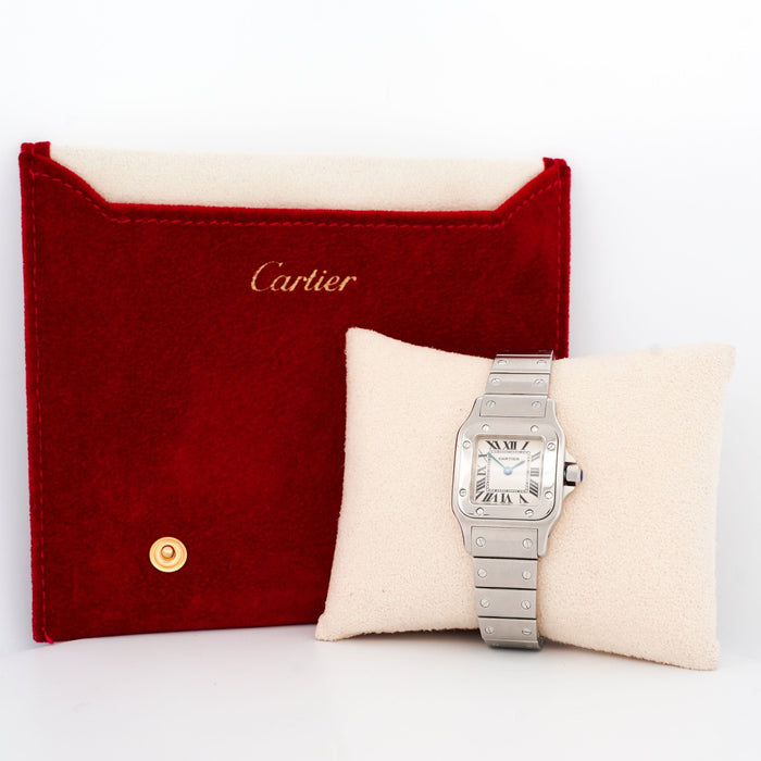 Montre Cartier Santos Galbée - Ivory roman dial - SM 58 Facettes