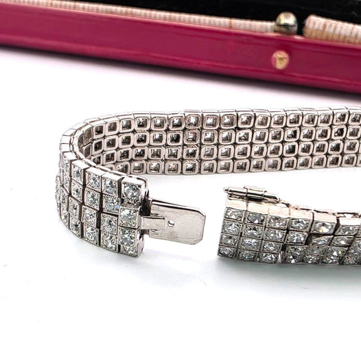 Bracelet Bracelet en platine avec diamants 7.50 ct 58 Facettes