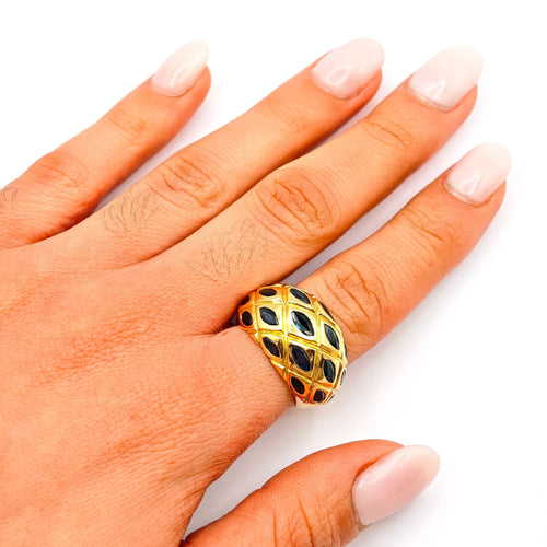 Bague 58 Bague en or jaune et saphir 58 Facettes 21024047