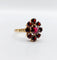 Bague 54.5 Bague marguerite vintage or rose et grenats 58 Facettes A05833