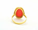 Anello in oro giallo con corallo 58 Facettes 9025