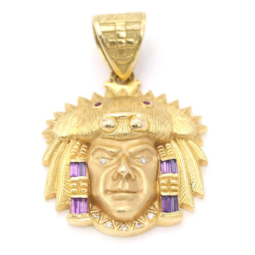 Gold Aztec Pendant 58 Facettes E360519