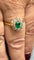 Bague 60 Bague marguerite en or 18 carats émeraude et diamants naturels 58 Facettes