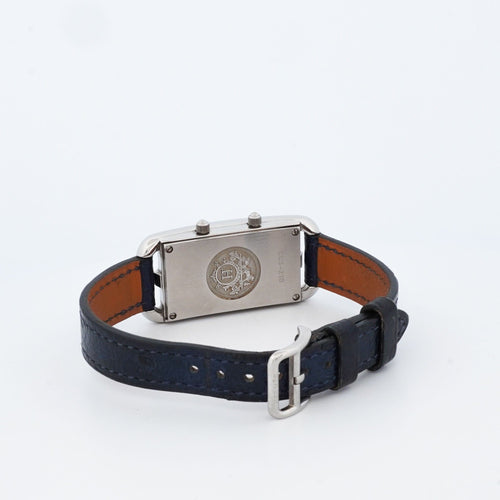 Montre Hermès - Montre Cape Cod Dual time - Cadran argenté - PM 58 Facettes