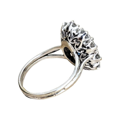 Bague 55 Bague marguerite saphir et diamants 58 Facettes 1-1647/1