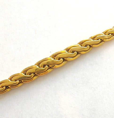 Collier Collier or jaune, maille en S 58 Facettes 596/3