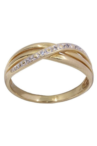 Bague 56 Bague moderne entrelacée diamants 58 Facettes 088421