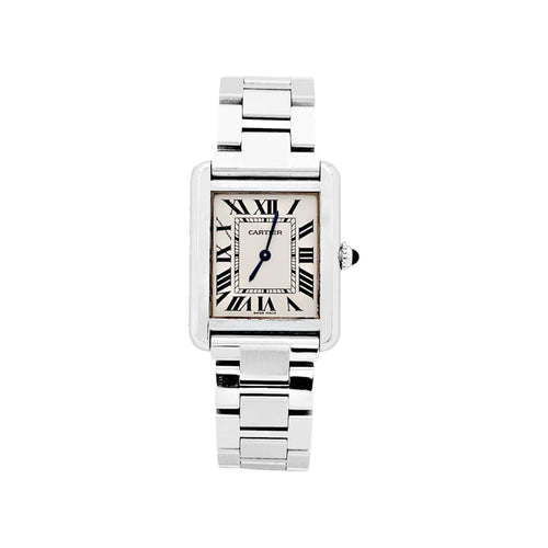 Montre Montre Femme CARTIER, « Tank Solo », acier. 58 Facettes 35007