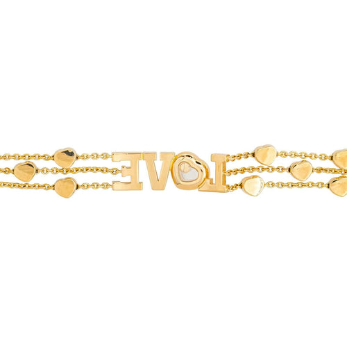 Bracelet Chopard Bracelet Love Happy Diamond Or jaune Diamant 58 Facettes 4423010CN