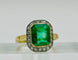 Bague 55 Bague de haute joaillerie « Majesté d’Émeraude » en or jaune et platine, émeraudes et diamants 58 Facettes 50340