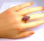 Bague 58 Bague or jaune pavée de rubis 58 Facettes AB395