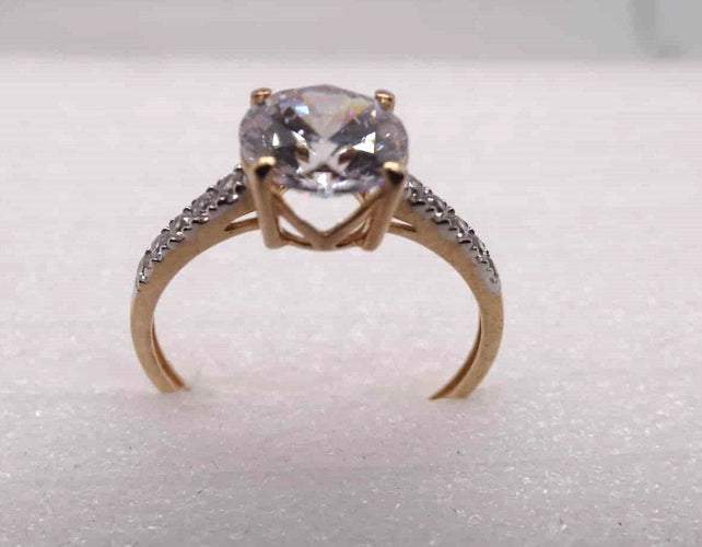 Bague 60 Bague en or, Oxydes de Zirconium 58 Facettes 13052