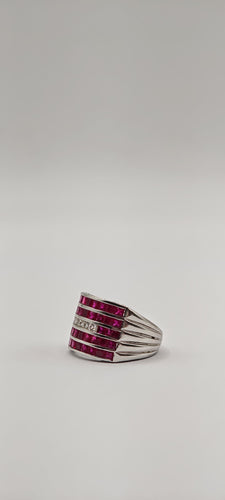 56 White Gold Ruby ring 58 Facettes 21008269
