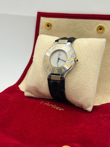 Montre Cartier 21 Must de Cartier 35 mm / Boucle deployante 58 Facettes